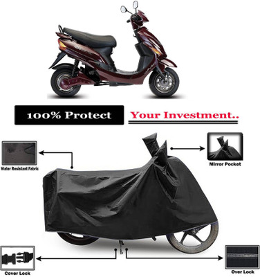 AASHTIK MART Two Wheeler Cover for Hero(Electric Wave Dx, Black)