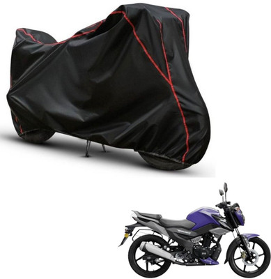 Car Life Two Wheeler Cover for TVS(Raider, Black, Red)