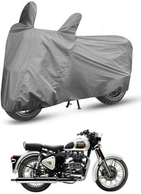 SMDP Waterproof Two Wheeler Cover for Royal Enfield(Classic 350, Grey)