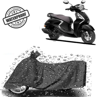 ROYAL AUTO MART Waterproof Two Wheeler Cover for Yamaha(Fascino 125, Grey)