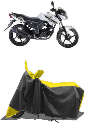 SUGASHRI Waterproof Two Wheeler Cover for Yamaha(SZ X, Yellow, Black)