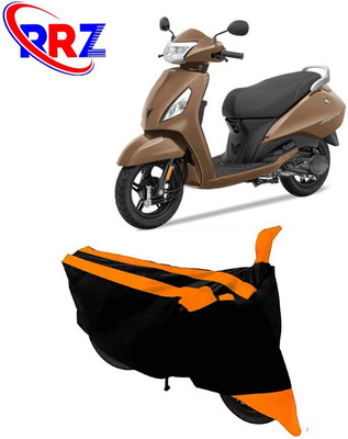 RRZ Waterproof Two Wheeler Cover for TVS(Jupiter, Black, Orange)