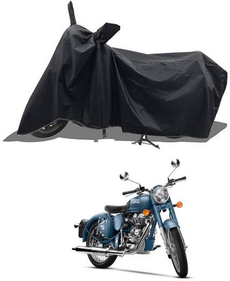 PAGORA Waterproof Two Wheeler Cover for Royal Enfield(Classic Squadron, Black)