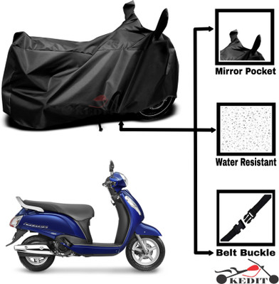 KEDIT Two Wheeler Cover for Universal For Bike(Access, Black)