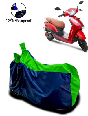 Autofly Waterproof Two Wheeler Cover for Ampere(Magnus BS6, Blue, Green)