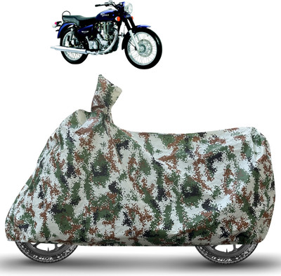 Caronix Waterproof Two Wheeler Cover for Royal Enfield(Bullet Electra Twinspark, Green)