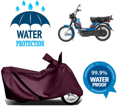 RTS COLLECTIONS Waterproof Two Wheeler Cover for TVS(XL 100 Heavy Duty, Maroon)