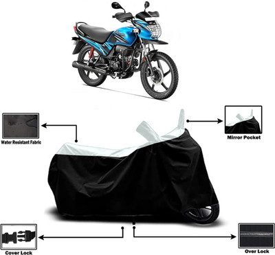 Amexride Two Wheeler Cover for Hero(Passion Pro TR, White)