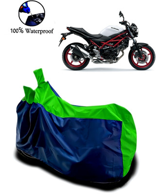 Autofly Waterproof Two Wheeler Cover for Suzuki(SV 650, Blue, Green)
