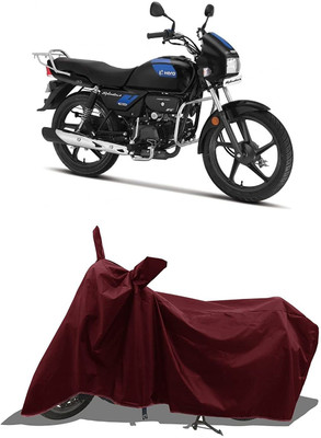 Mdstar Waterproof Two Wheeler Cover for Hero(Splendor Plus, Maroon)