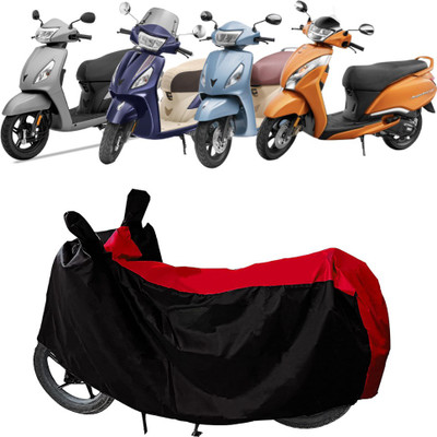 NG Auto Front Two Wheeler Cover for TVS(Jupiter, Red, Black)