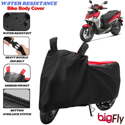 BigFly Two Wheeler Cover for Hero Electric(Black, Red)