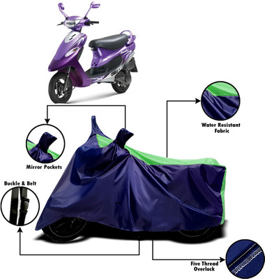 AUCTIMO Two Wheeler Cover for TVS(Scooty Pep+, Multicolor)