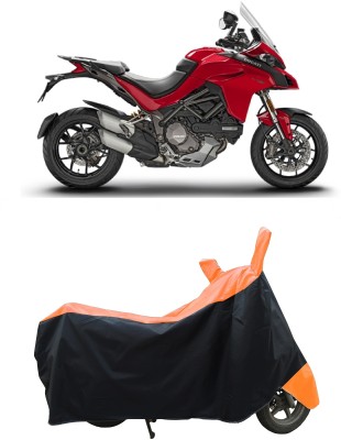 Coxtor Waterproof Two Wheeler Cover for Ducati(Multistrada 1260, Orange)