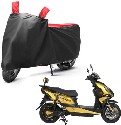 sowelar Waterproof Two Wheeler Cover for Okinawa(Praise, Black, Red)