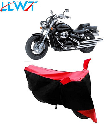 KPIND Waterproof Two Wheeler Cover for Suzuki(Intruder M800, Black, Red)