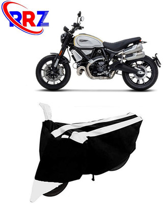 RRZ Waterproof Two Wheeler Cover for Ducati(Scrambler 1100, Black, White)