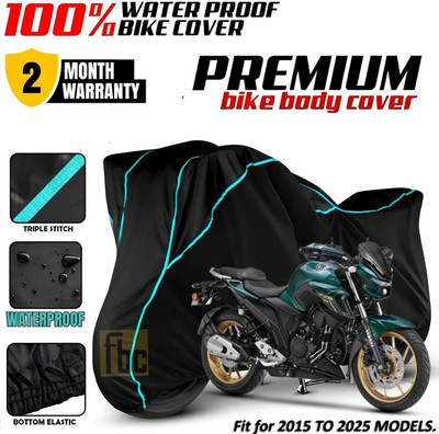 FBC Waterproof Two Wheeler Cover for Yamaha(FZ 25 BS6, Black)