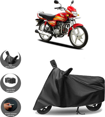 WMIZEXA Waterproof Two Wheeler Cover for Hero(HF Deluxe, Black)