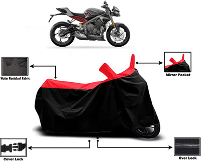 Amexride Two Wheeler Cover for Triumph(Street Triple RS BS6, Red)