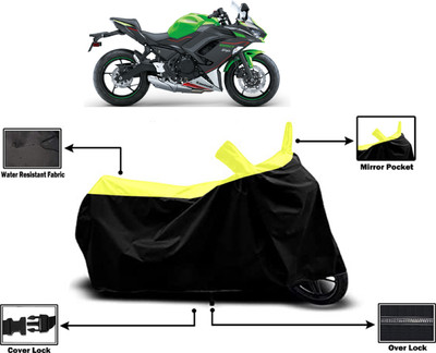 Amexride Two Wheeler Cover for Kawasaki(Ninja 650 bs6, Yellow)