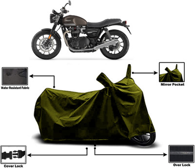 Amexride Two Wheeler Cover for Triumph(Street Twin BS6, Green)