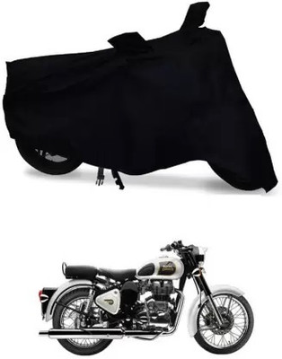 RONISH Waterproof Two Wheeler Cover for Royal Enfield(Bullet 350, Black)