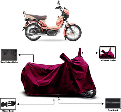Amexride Two Wheeler Cover for TVS(XL 100 Comfort, Maroon)