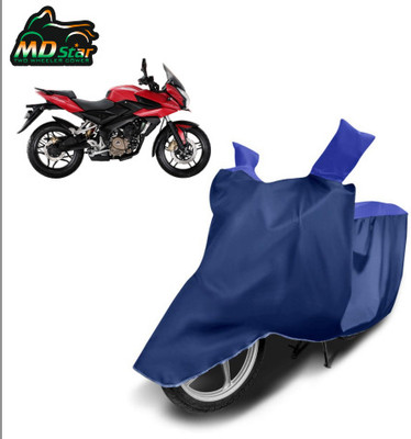 Mdstar Waterproof Two Wheeler Cover for Bajaj(Pulsar, Blue)