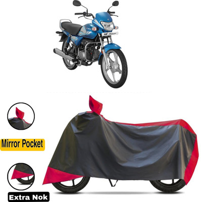 WMIZEXA Waterproof Two Wheeler Cover for Hero(HF Deluxe, Red, Black)