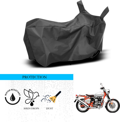 ANTHUB Waterproof Two Wheeler Cover for Royal Enfield(Bullet Trials 500, Black)