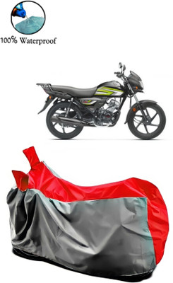 rakku Two Wheeler Cover for Honda(CD 110 Dream, Grey, Red)