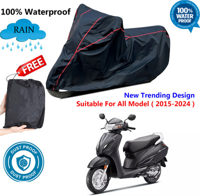 AutoGalaxy Waterproof Two Wheeler Cover for Honda(Activa, Black, Red)