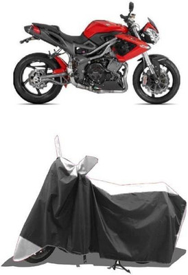 RAAMKM Two Wheeler Cover for Hero, Honda, Bajaj, TVS, Yamaha(CB Hornet 160R, White, Black)