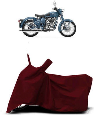 VESMEI Two Wheeler Cover for Royal Enfield(Squadron Blue, Red)
