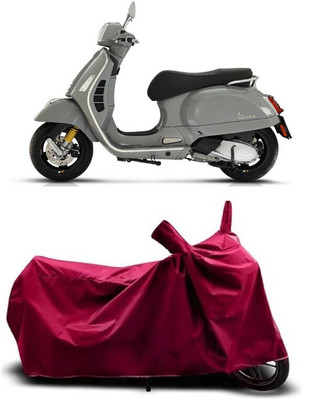 Coxtor Waterproof Two Wheeler Cover for Vespa(GTS 300 BS6, Maroon)