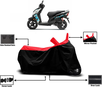 Amexride Two Wheeler Cover for Honda(Dio, Red)