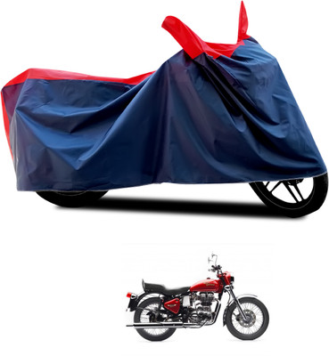 PAGORA Waterproof Two Wheeler Cover for Royal Enfield(Bullet Electra Twinspark, Black, Red)
