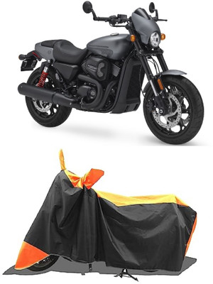 GROFATIK Two Wheeler Cover for Harley Davidson(Street 750, Orange)