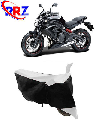 RRZ Waterproof Two Wheeler Cover for Kawasaki(ER 6N, Black, White)