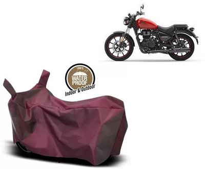 OliverX Waterproof Two Wheeler Cover for Royal Enfield(Meteor, Maroon)