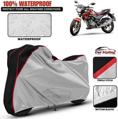 Car Styling Waterproof Two Wheeler Cover for Honda(CBZ, Multicolor)