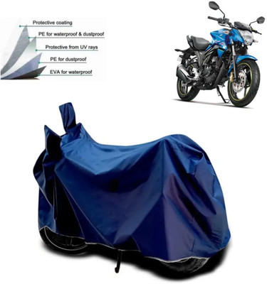 ma collections Waterproof Two Wheeler Cover for Suzuki(Gixxer, Blue)