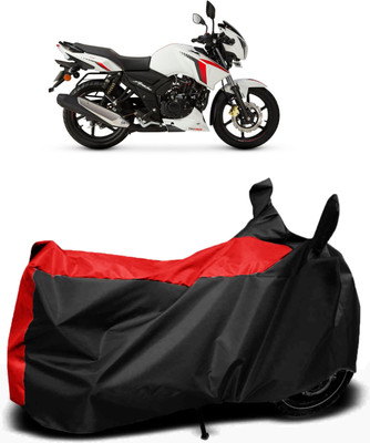 RM Collections Waterproof Two Wheeler Cover for TVS(Apache RTR 160, Red, Black)