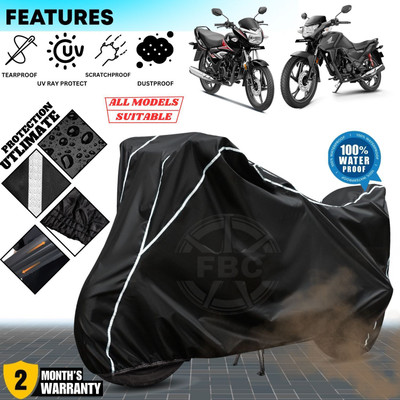 OliverX Waterproof Two Wheeler Cover for Honda(Shine, Black, White)