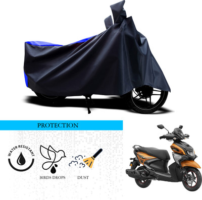 ANTHUB Waterproof Two Wheeler Cover for Yamaha(Ray-ZR 125FI, Black, Blue)