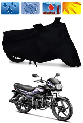 AUTOCAD Waterproof Two Wheeler Cover for Hero(Super Splendor, Black)
