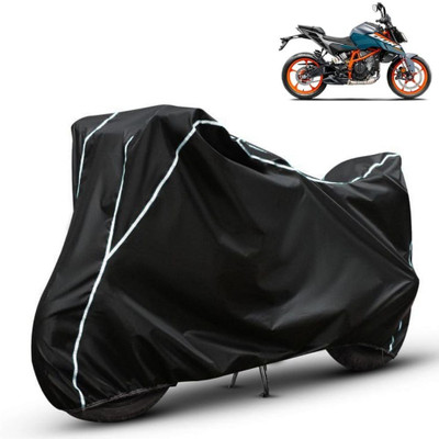 Amikan Waterproof Two Wheeler Cover for KTM(RC 390, Black)