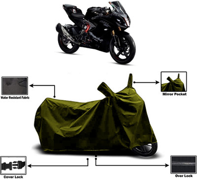 Amexride Two Wheeler Cover for TVS(Apache RTR 310 BS6, Green)