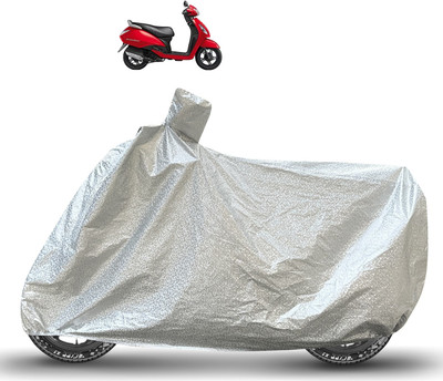 Caronix Waterproof Two Wheeler Cover for TVS(Jupiter, Silver)